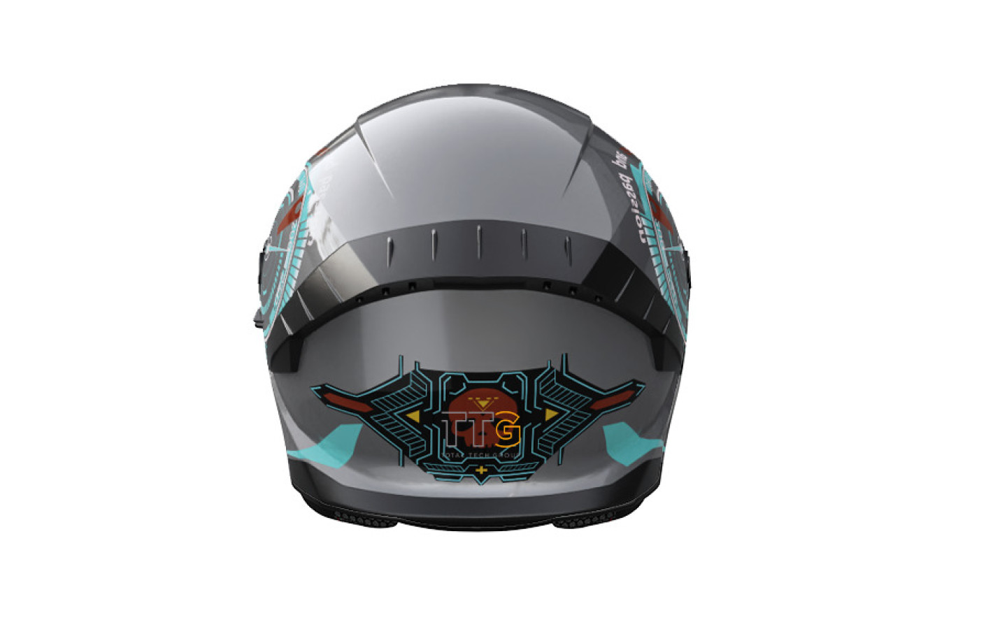 Шлем 800 серый с графикой size M - TTG