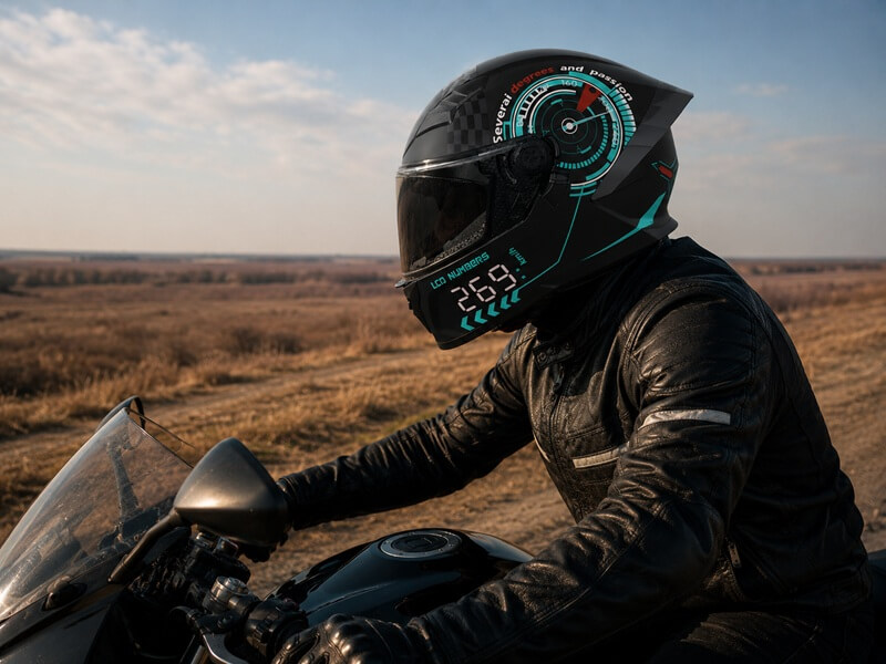 Шолом для мотоцикла, скутера 800 Racing 269 TTG інтеграл (чорний з графікою матовий, size M)