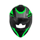 Шлем 911 черный с зелёным size M (трансформер) - TTG