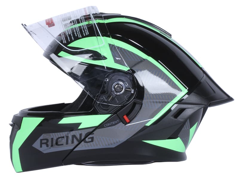 Шлем для мотоцикла, скутера 911 Phantom Racer TTG трансформер (черный с зелёным, size M)