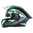 Шлем для мотоцикла, скутера 911 Phantom Racer TTG трансформер (черный с зелёным, size M)