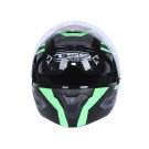 Шлем для мотоцикла, скутера 911 Phantom Racer TTG трансформер (черный с зелёным, size M)