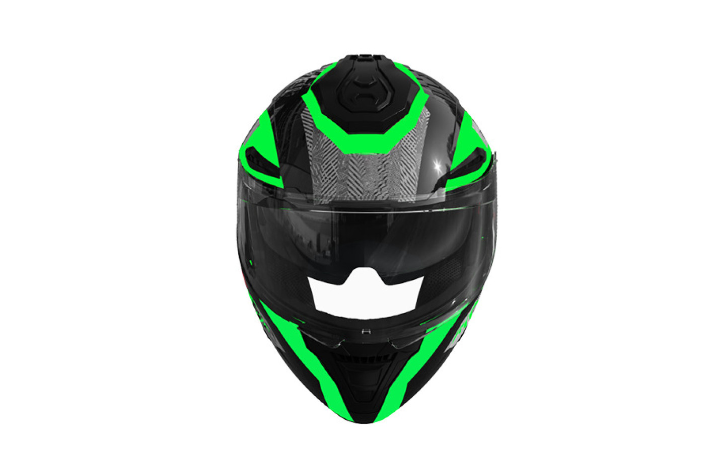 Шлем 911 черный с зелёным size L (трансформер) - TTG