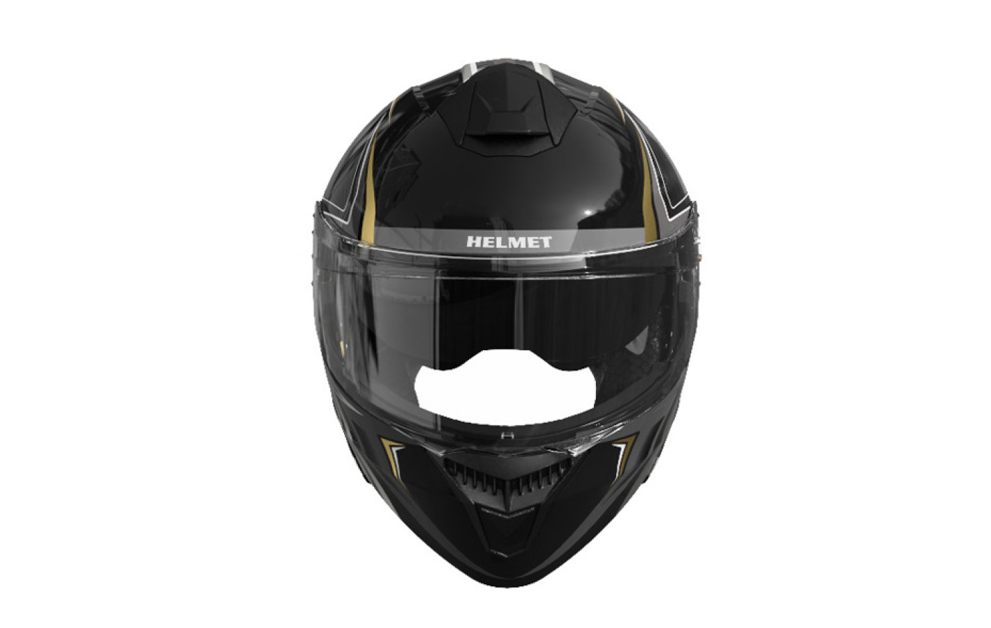 Шлем 909-А черный с жёлтым size L (трансформер)  - TTG