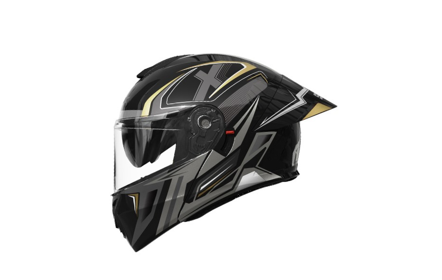 Шлем 909-А черный с жёлтым size L (трансформер)  - TTG