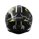 Шлем 909-А черный с зелёным size M (трансформер)  - TTG