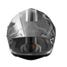 Шлем 909-А серый с белым size L (трансформер)  - TTG