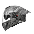 Шлем 909-А серый с белым size L (трансформер)  - TTG