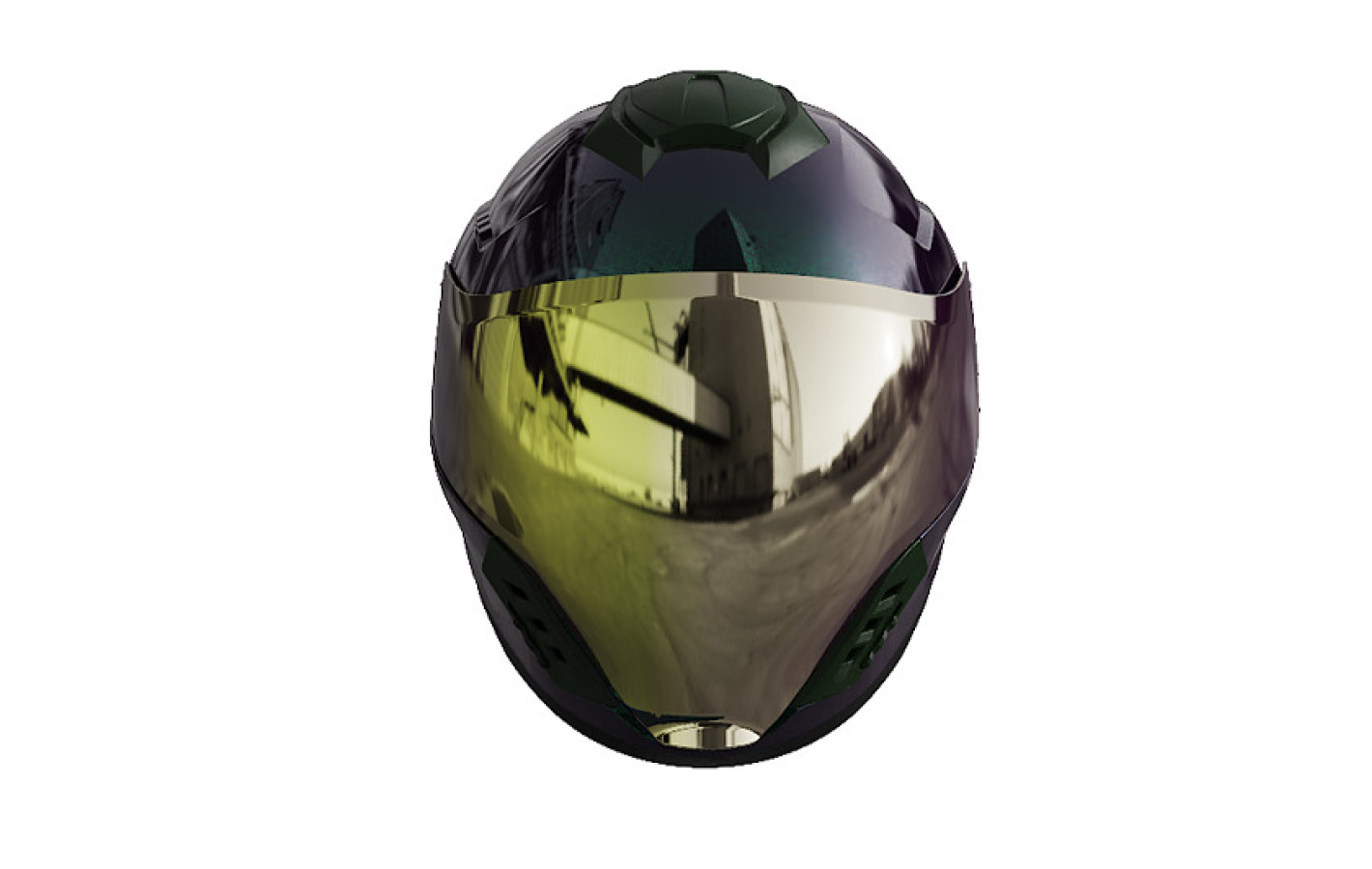 Шлем 905 хамелеон зелёный size L - TTG