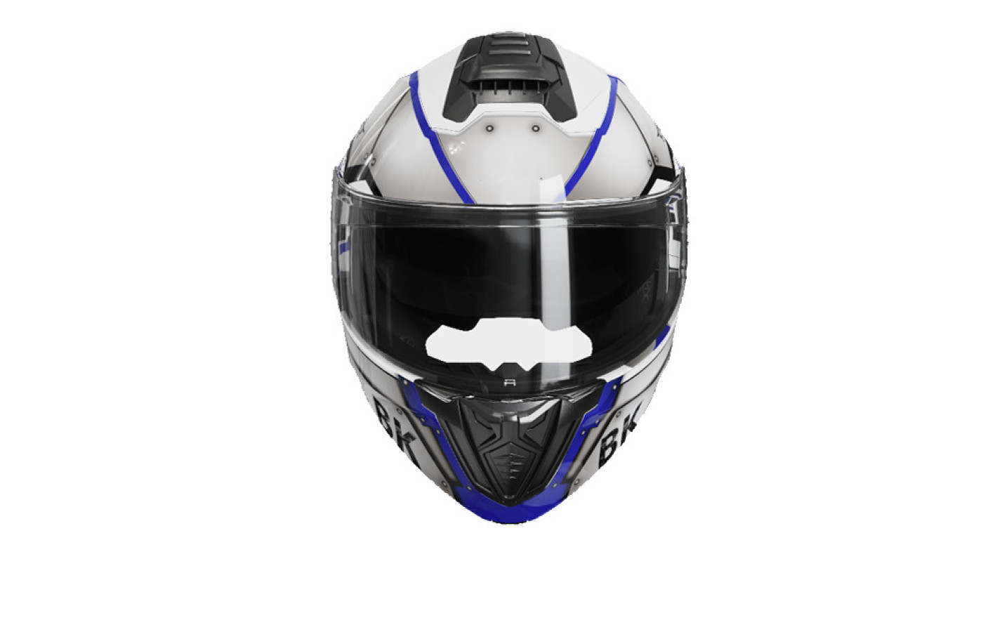 Шлем 900 серый с белым и синим size L - TTG