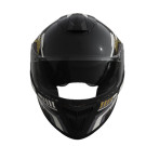 Шлем 902 черный с жёлтой графикой - TTG