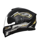 Шлем 902 черный с жёлтой графикой - TTG
