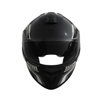 Шлем 902 черный с белой графикой - TTG