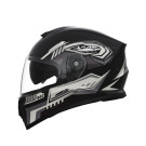 Шлем 902 черный с белой графикой - TTG