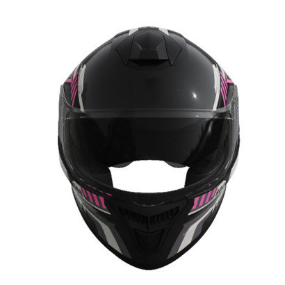 Шлем 902 черный с розовой графикой - TTG