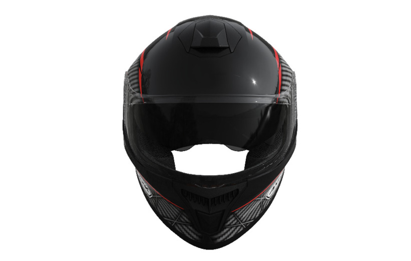 Шлем 902 черный с красным - TTG