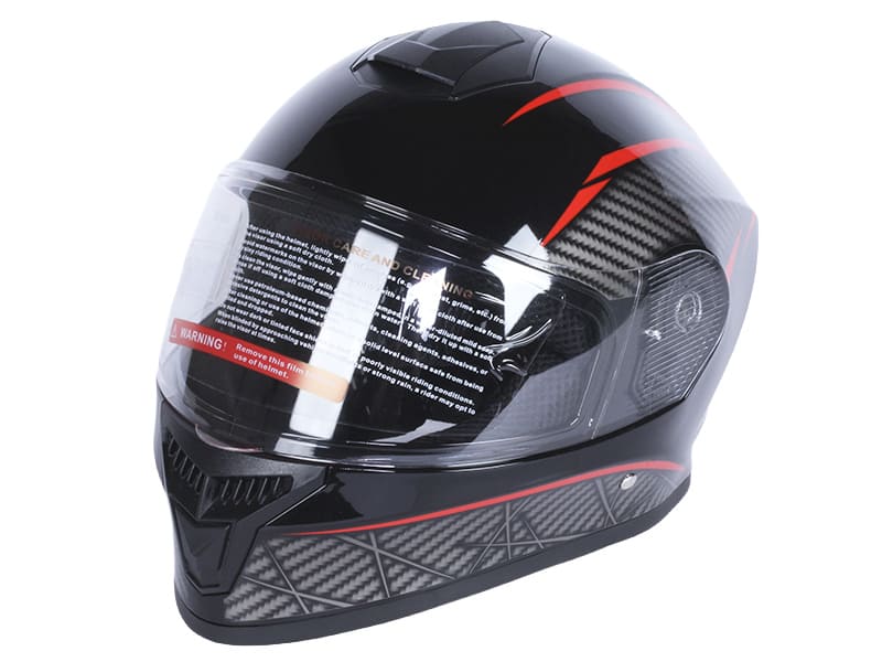 Шолом для мотоцикла, скутера 902 Hunter TTG інтеграл (чорний з червоним, One Size 54-61 см)