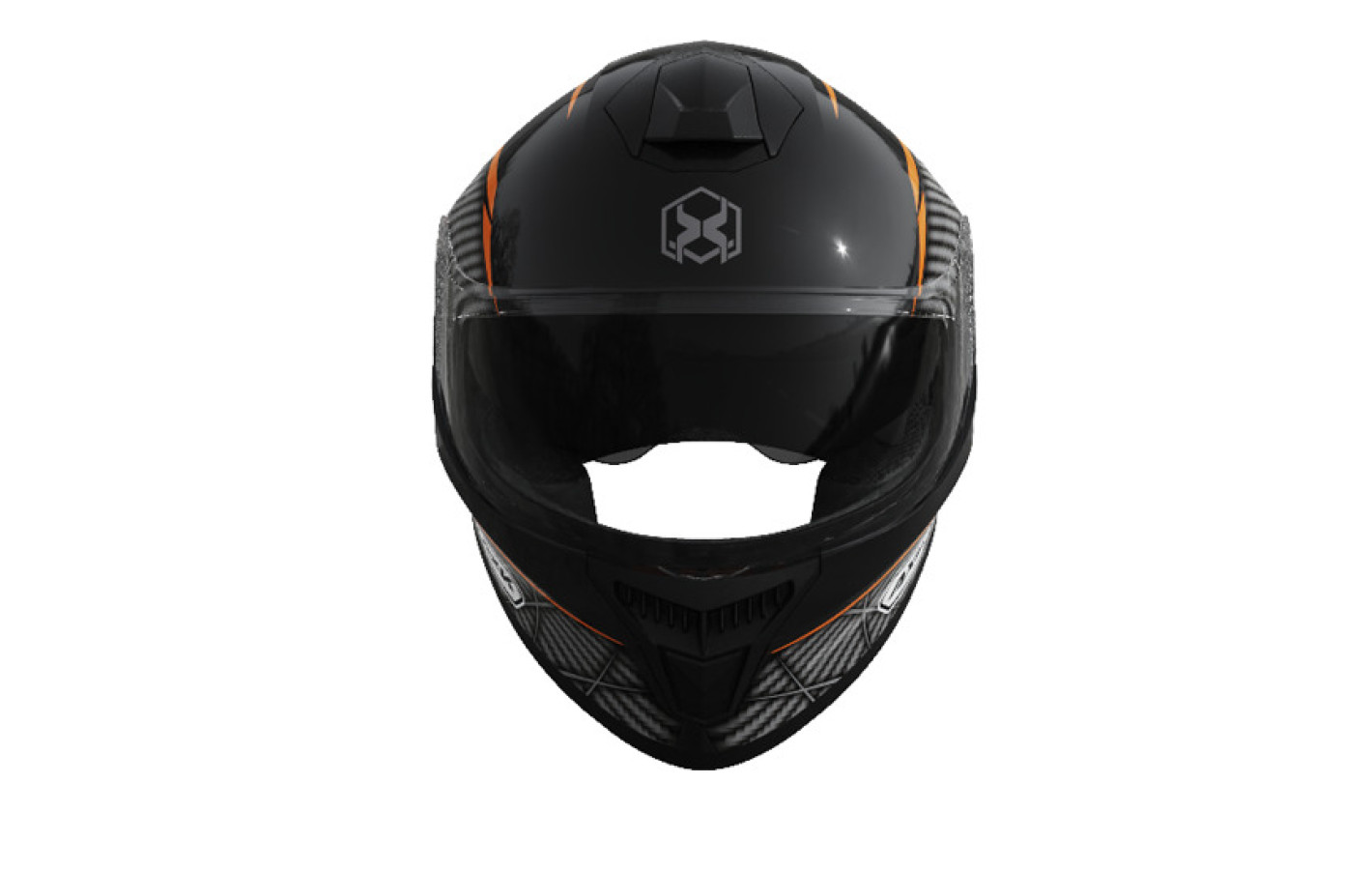 Шлем 902 черный с оранжевым - TTG