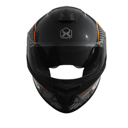 Шлем 902 черный с оранжевым - TTG