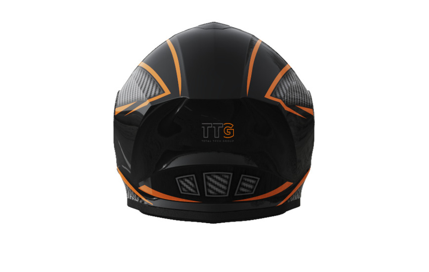 Шлем 902 черный с оранжевым - TTG