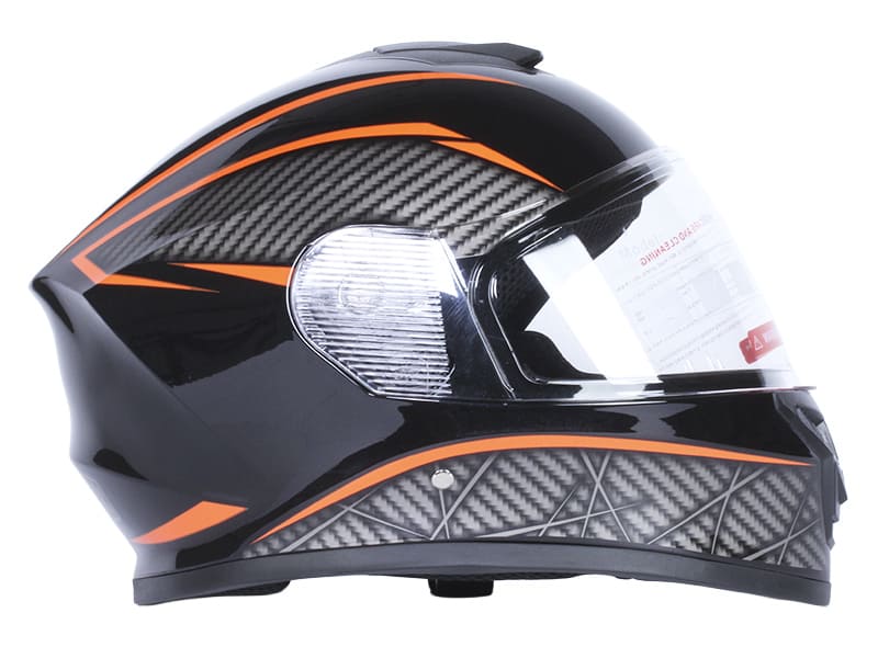 Шлем для мотоцикла, скутера 902 Hunter TTG интеграл (черный с оранжевым, One size 54-61 см)