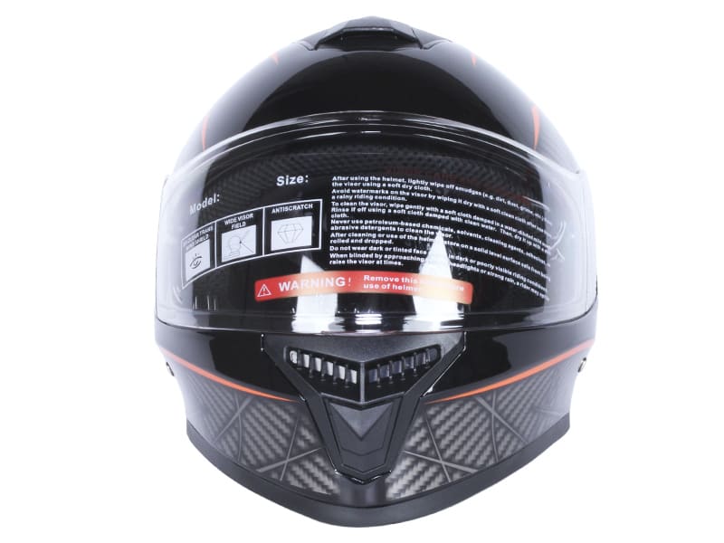 Шлем для мотоцикла, скутера 902 Hunter TTG интеграл (черный с оранжевым, One size 54-61 см)