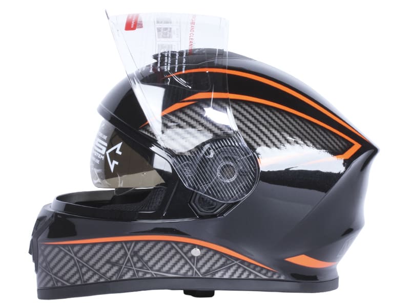 Шлем для мотоцикла, скутера 902 Hunter TTG интеграл (черный с оранжевым, One size 54-61 см)