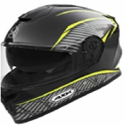 Шлем 902 черный с зелёным - TTG