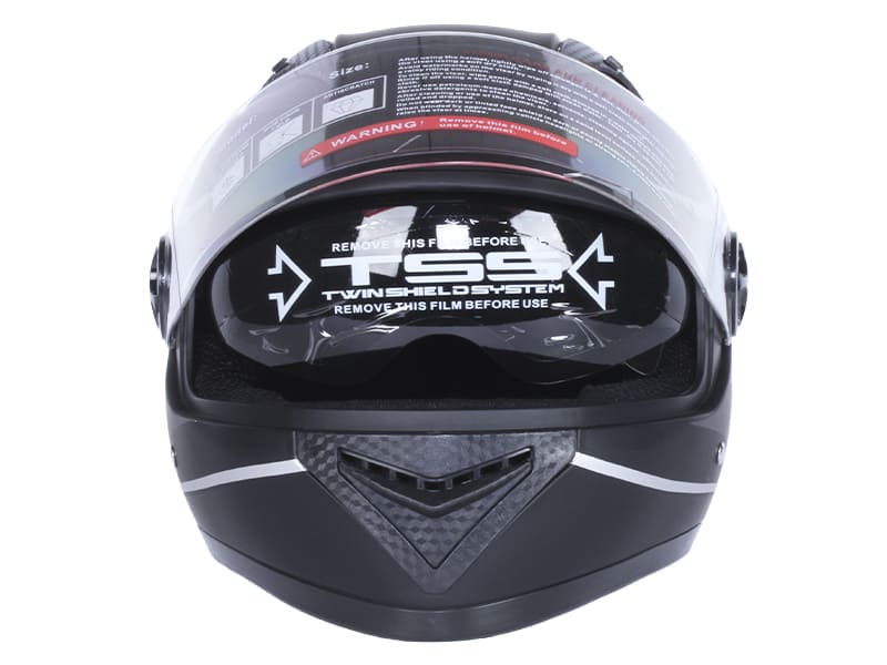 Шлем для мотоцикла, скутера 557 Thorn Black TTG интеграл (черный с серым, One Size 54-61 см)