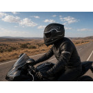 Шлем для мотоцикла, скутера 557 Thorn Black TTG интеграл (черный с серым, One Size 54-61 см)