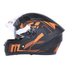 Шолом для мотоцикла, скутера 557 Orange Flower TTG інтеграл (чорний з помаранчевим, One Size 54-61 см)