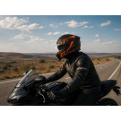 Шолом для мотоцикла, скутера 557 Orange Flower TTG інтеграл (чорний з помаранчевим, One Size 54-61 см)