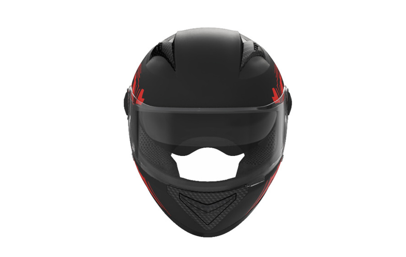 Шлем 557 черный с красным - TTG