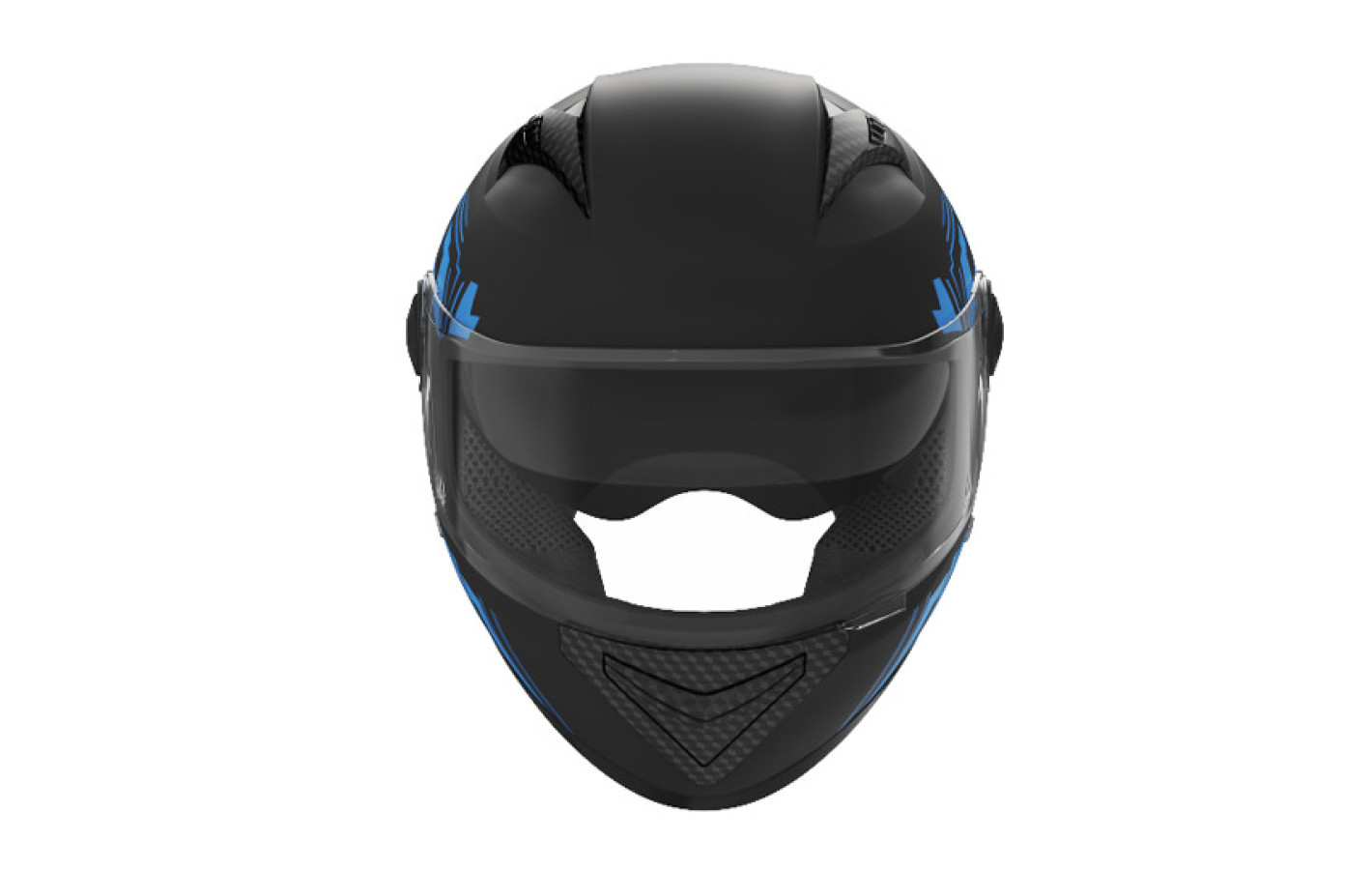 Шлем 557 черный с синим - TTG