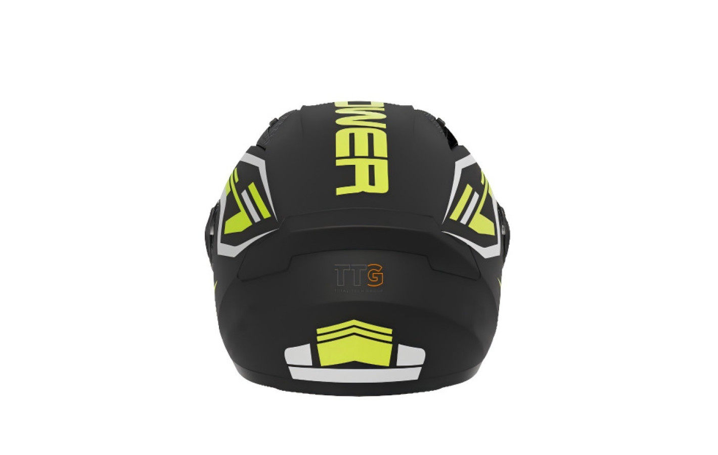 Шлем 557 черный с зелёным - TTG