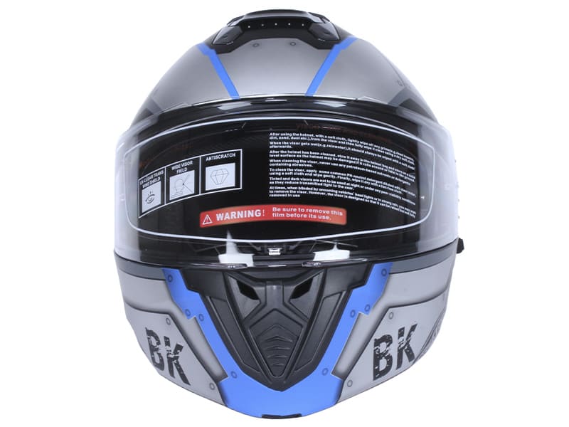Шолом для мотоцикла, скутера 900 Gear Black-Silver TTG трансформер (сірий із синім, size M)