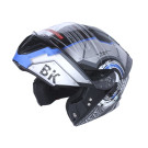 Шолом для мотоцикла, скутера 900 Gear Black-Silver TTG трансформер (сірий із синім, size M)