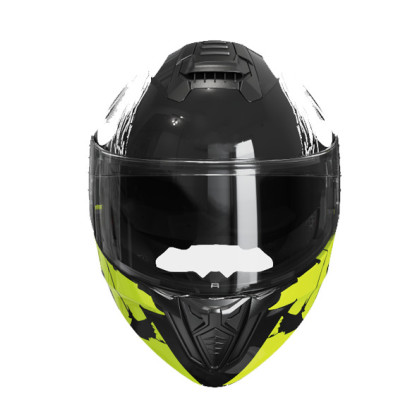 Шлем 900 черный с жёлтой графикой size M (трансформер)  - TT..