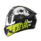 Шлем 900 черный с жёлтой графикой size M (трансформер)  - TTG