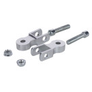 Подовжувач заднього амортизатора TT-AGRO-MOTO на скутер, к-т: 2 шт. - 25 мм, з болтами та гайками, срібло