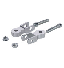 Подовжувач заднього амортизатора TT AGRO MOTO на скутер, к-т: 2 шт. - 25 мм, з болтами та гайками, срібло