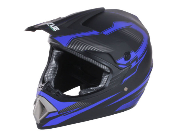 Шлем для мотоцикла, скутера MD-905 VIRTUE кроссовый (синий матовый, size M)