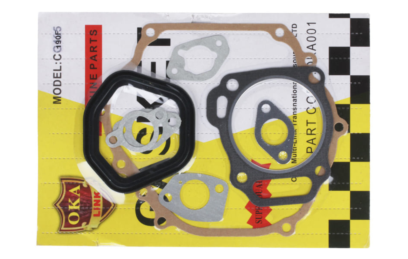 Прокладки двигуна YBX на бензиновий двигун 188F, к-т: 7 шт., тип 2