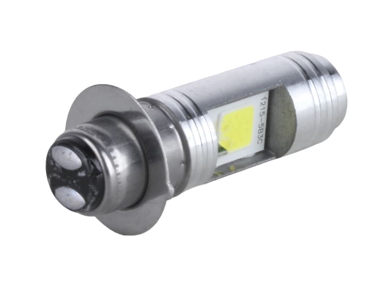 Лампа фары диодная YBX на скутер (2 кристалла, 1 усик, П15Д-25-1, 12В, 35/35W, LED), тип 2