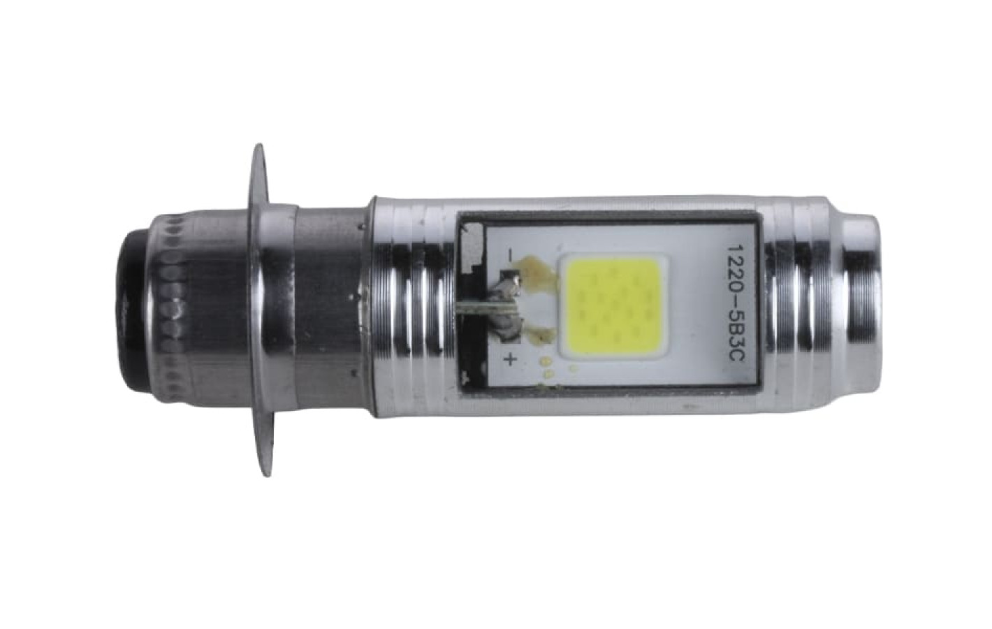 Лампа фары диодная YBX на скутер (2 кристалла, 1 усик, П15Д-25-1, 12В, 35/35W, LED), тип 2