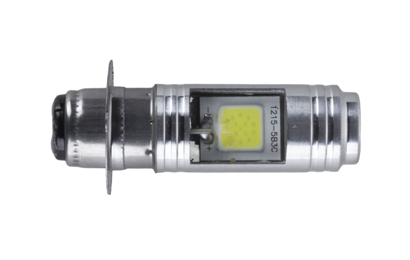 Лампа фары диодная YBX на скутер (2 кристалла, 1 усик, П15Д-25-1, 12В, 35/35W, LED), тип 2