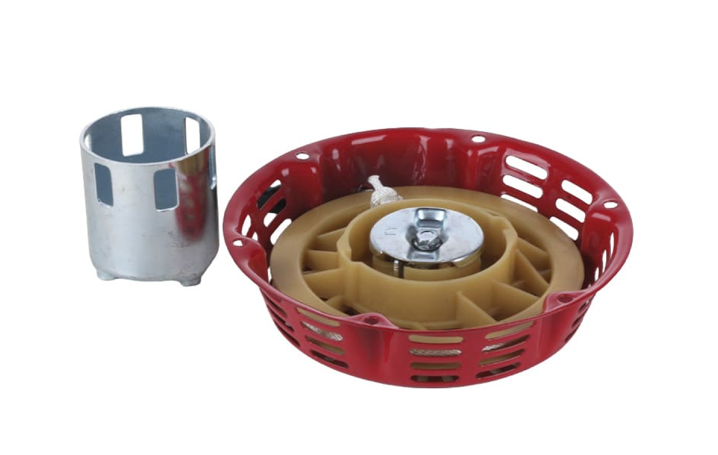 Стартер ручной старого образца в сборе со стаканом YBX на бензиновый двигатель 177F