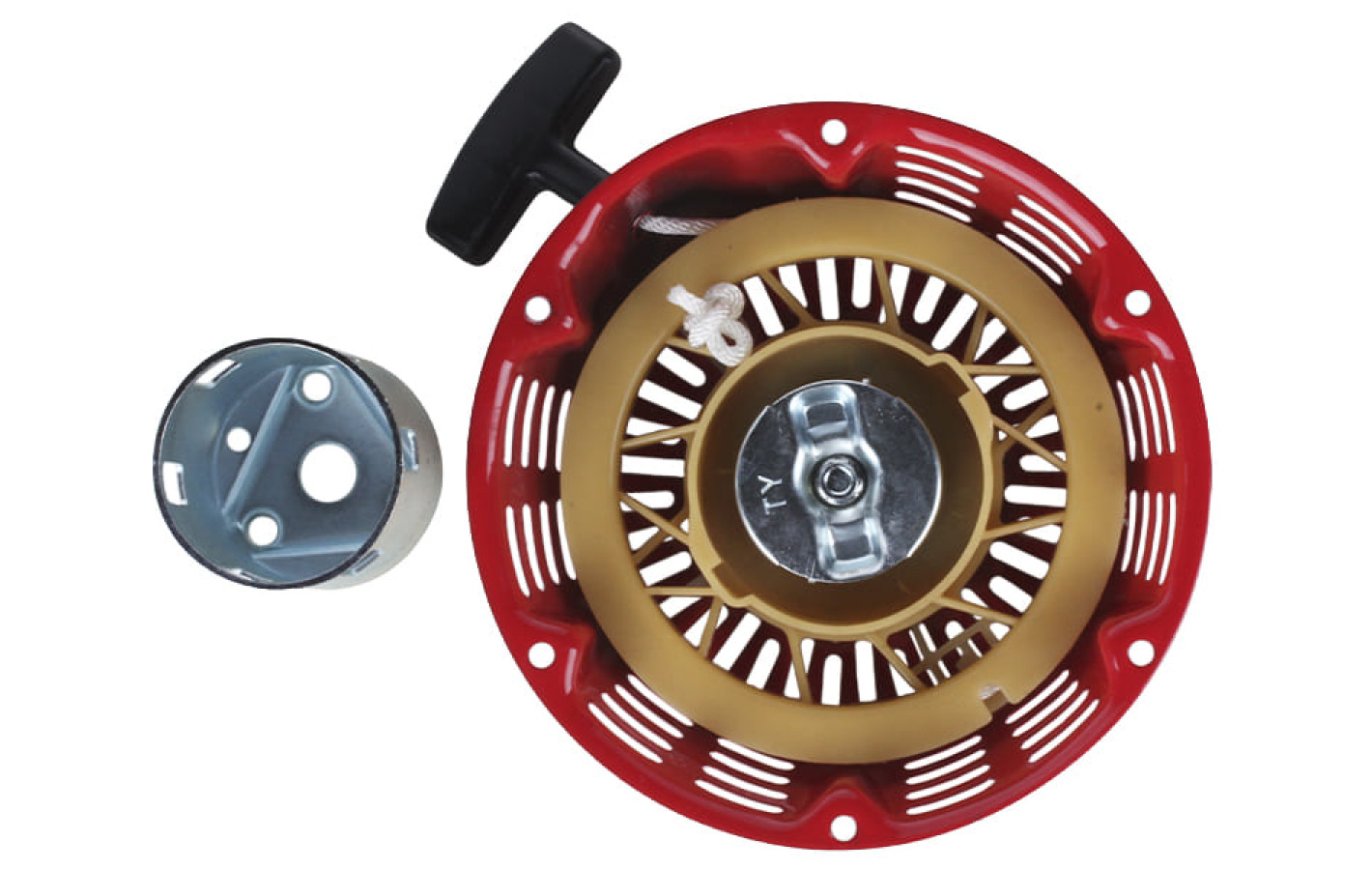 Стартер ручной старого образца в сборе со стаканом YBX на бензиновый двигатель 177F