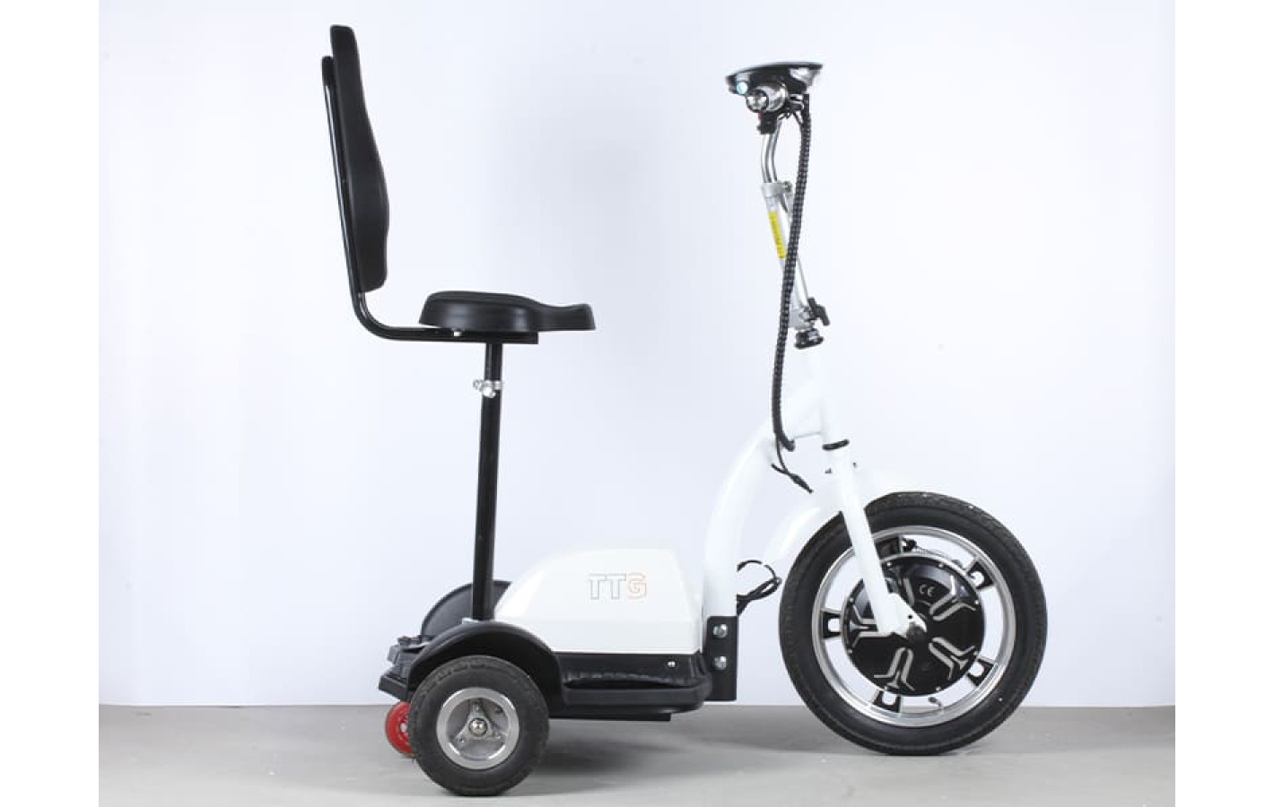 Електросамокат із сидінням (сидіння - спинка) TTG SM T06-2 48V 500W 12AH білий, Б/У