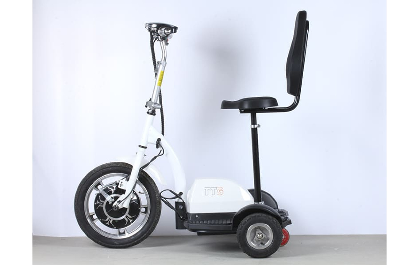 Електросамокат із сидінням (сидіння - спинка) TTG SM T06-2 48V 500W 12AH білий, Б/У
